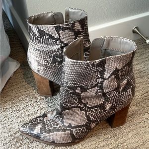 Snakeskin Booties